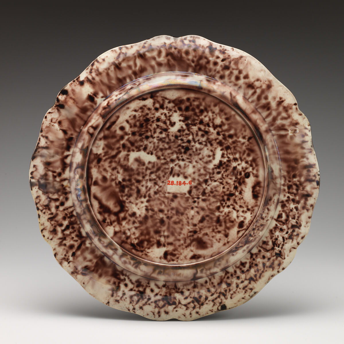 Plate, Style of Whieldon type, Earthenware, glazed, probably British, Staffordshire