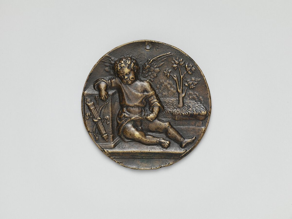 Sleeping Amor, Pseudo Francesco Antonio da Brescia, Bronze, Northern Italian 
