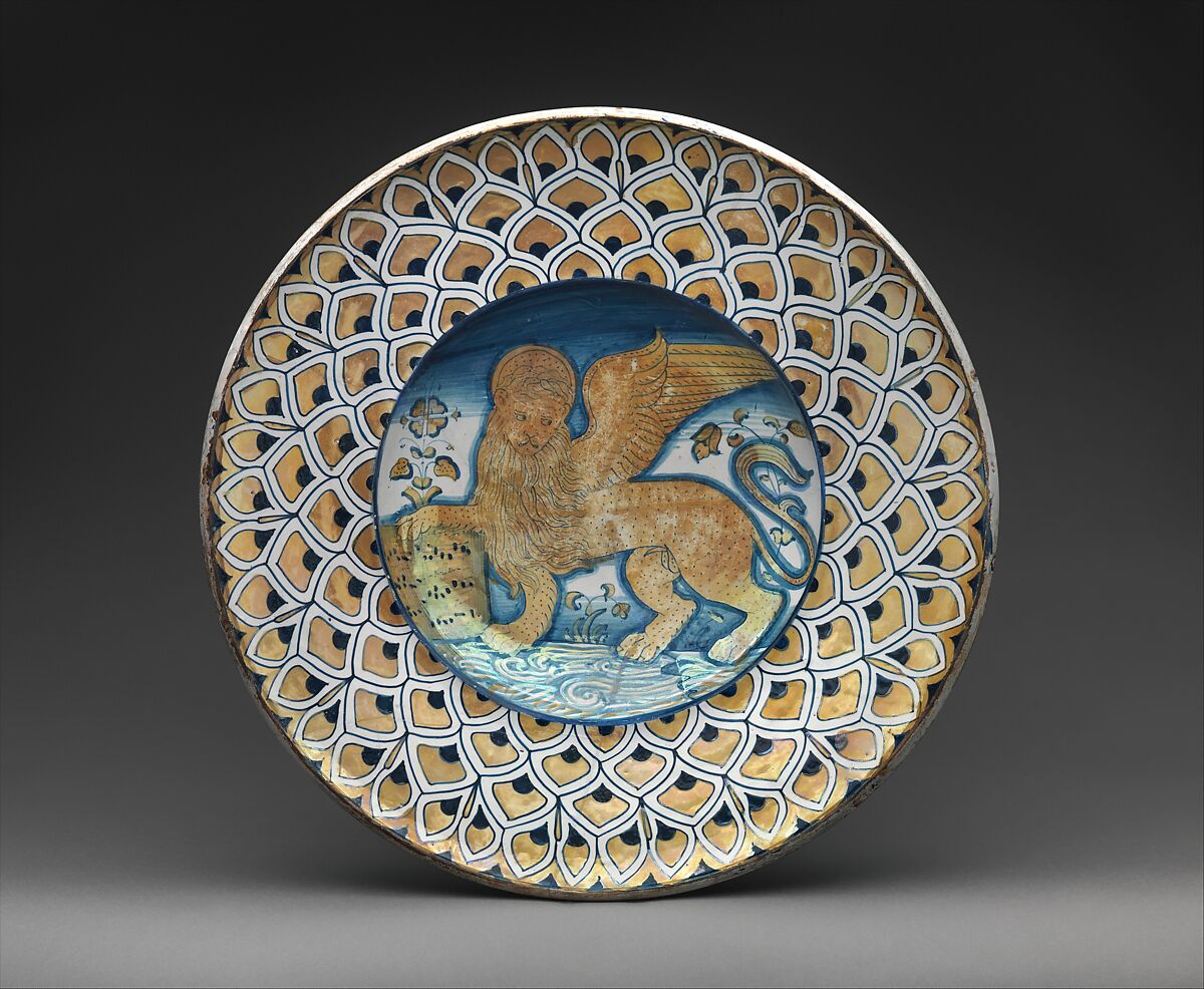 Dish with Lion of Saint | | Deruta Italian, of Museum Mark The Art Metropolitan