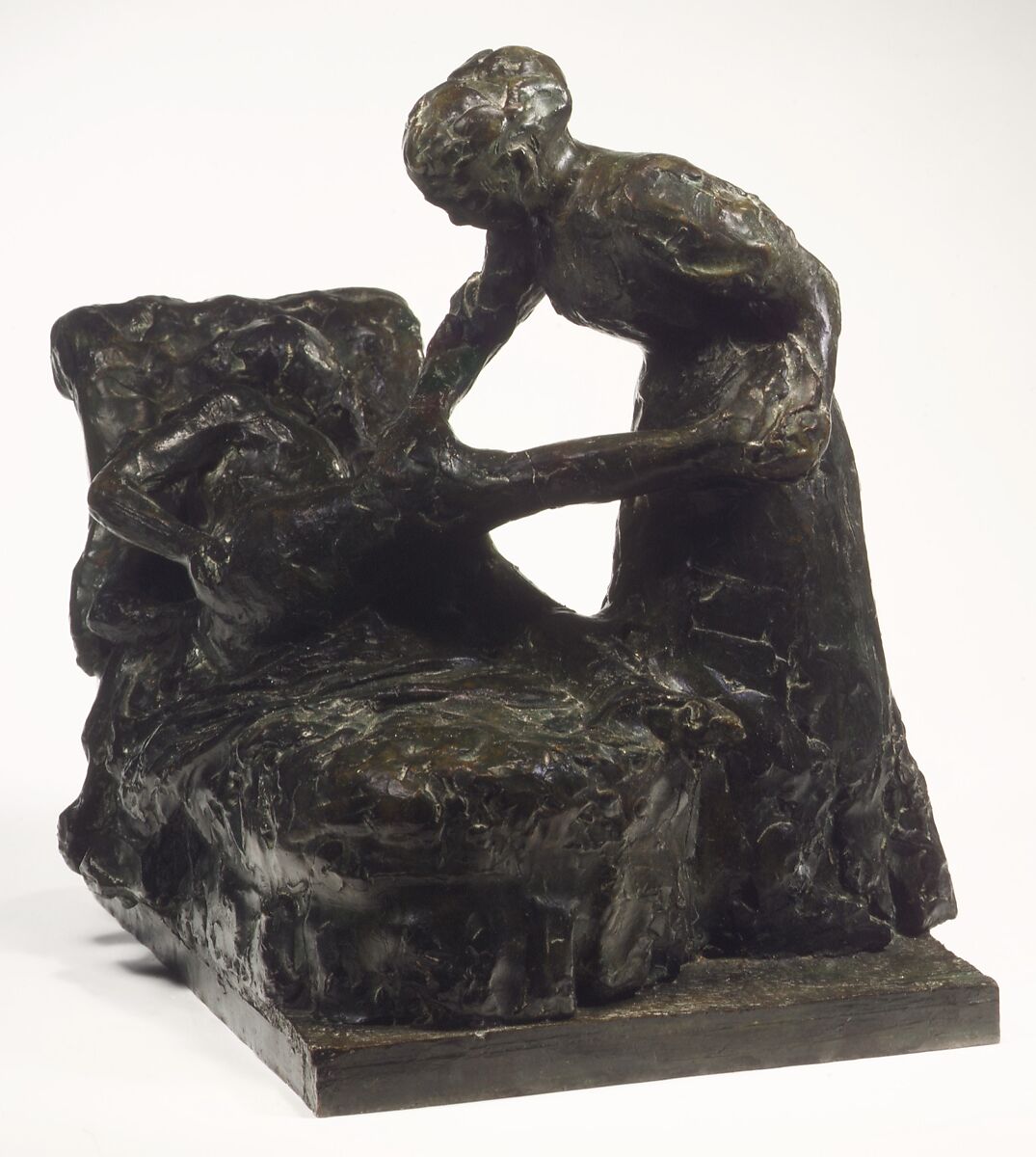 La Masseuse, Edgar Degas (French, Paris 1834–1917 Paris), Bronze, French
