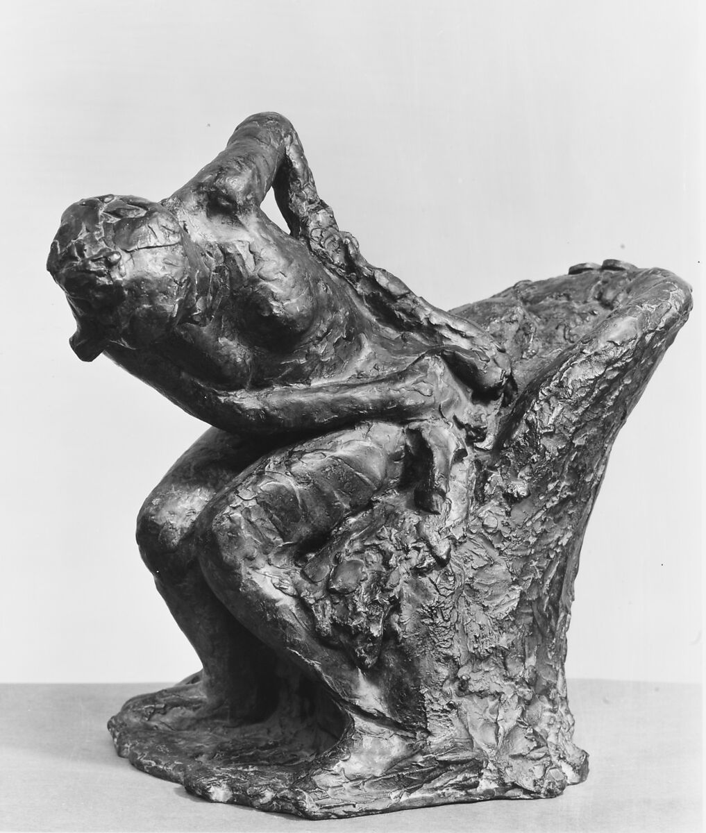 Seated Woman Wiping her Left Hip, Edgar Degas (French, Paris 1834–1917 Paris), Bronze, French