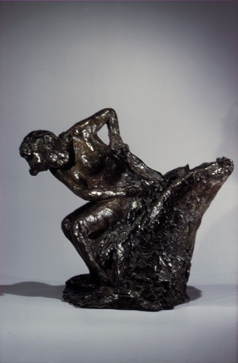 Seated Woman Wiping her Left Hip, Edgar Degas (French, Paris 1834–1917 Paris), Bronze, French 