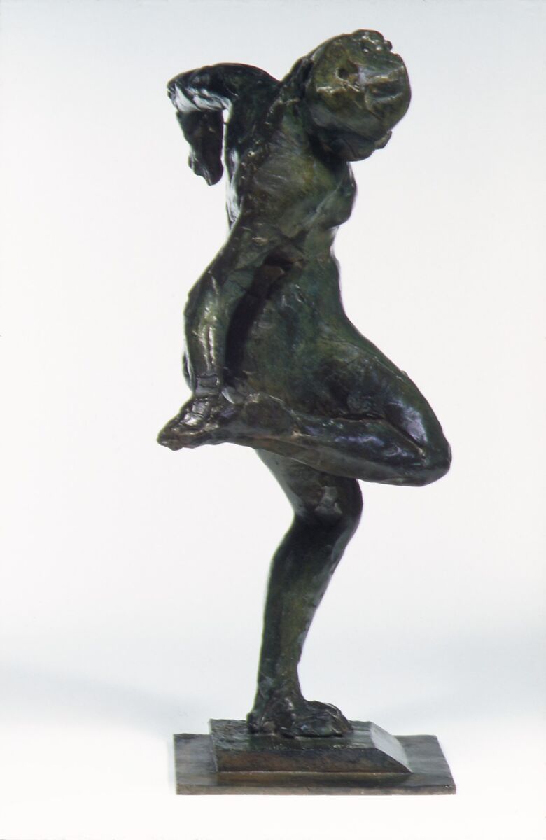 Dancer Looking at the Sole of Her Right Foot (First State), Edgar Degas (French, Paris 1834–1917 Paris), Bronze, French
