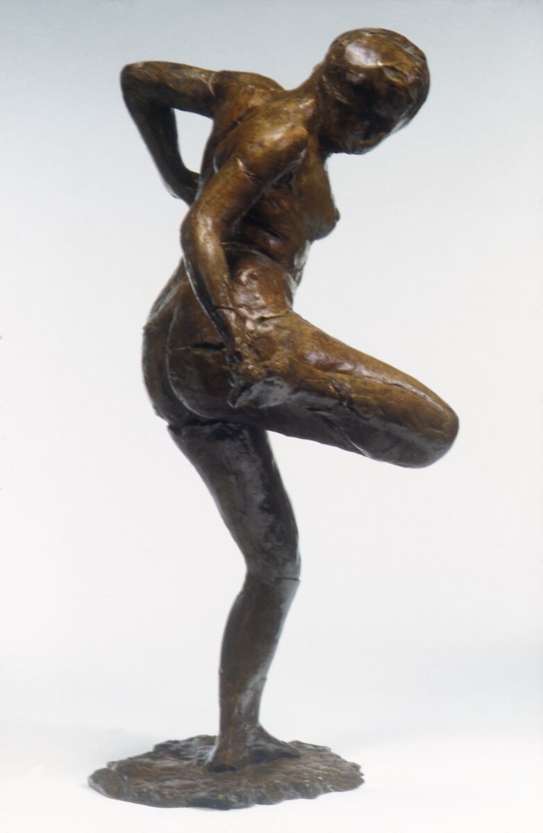 Dancer Looking at the Sole of Her Right Foot (Third State), Edgar Degas (French, Paris 1834–1917 Paris), Bronze, French