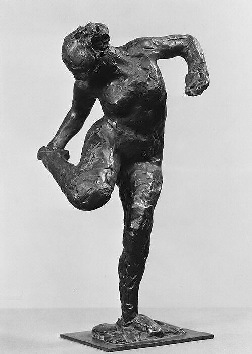 Dancer Looking at the Sole of Her Right Foot (Second State), Edgar Degas (French, Paris 1834–1917 Paris), Bronze, French 