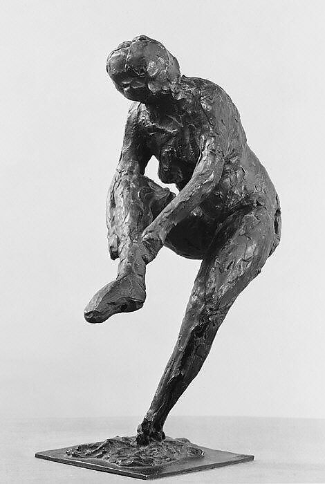 Dancer Putting on Her Stockings (Second State), Edgar Degas (French, Paris 1834–1917 Paris), Bronze, French