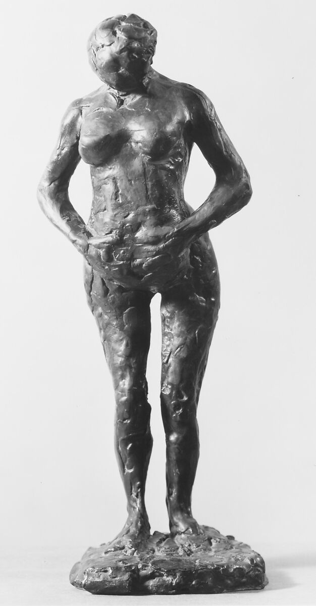 Pregnant Woman, Edgar Degas (French, Paris 1834–1917 Paris), Bronze, French 