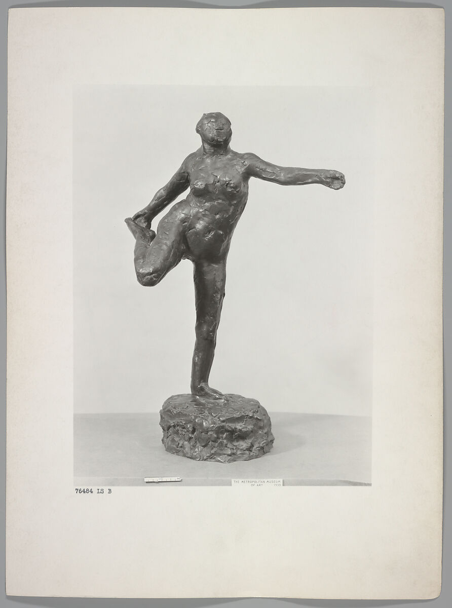 Dancer Holding Her Right Foot in Her Right Hand, Edgar Degas (French, Paris 1834–1917 Paris), Bronze, French 