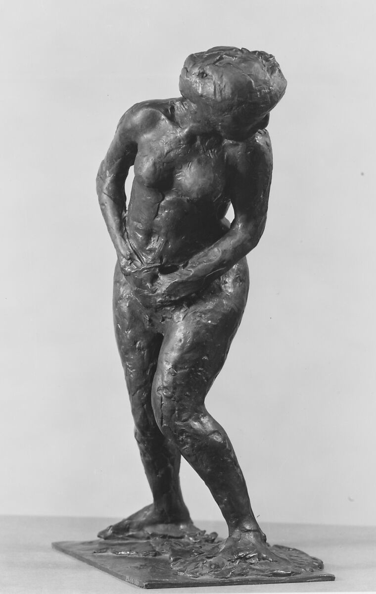 Woman Taken Unawares, Edgar Degas (French, Paris 1834–1917 Paris), Bronze, French