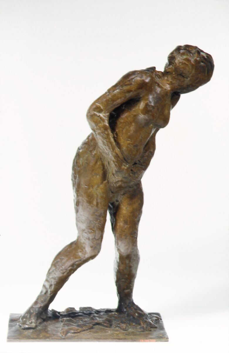 Woman Taken Unawares, Edgar Degas (French, Paris 1834–1917 Paris), Bronze, French