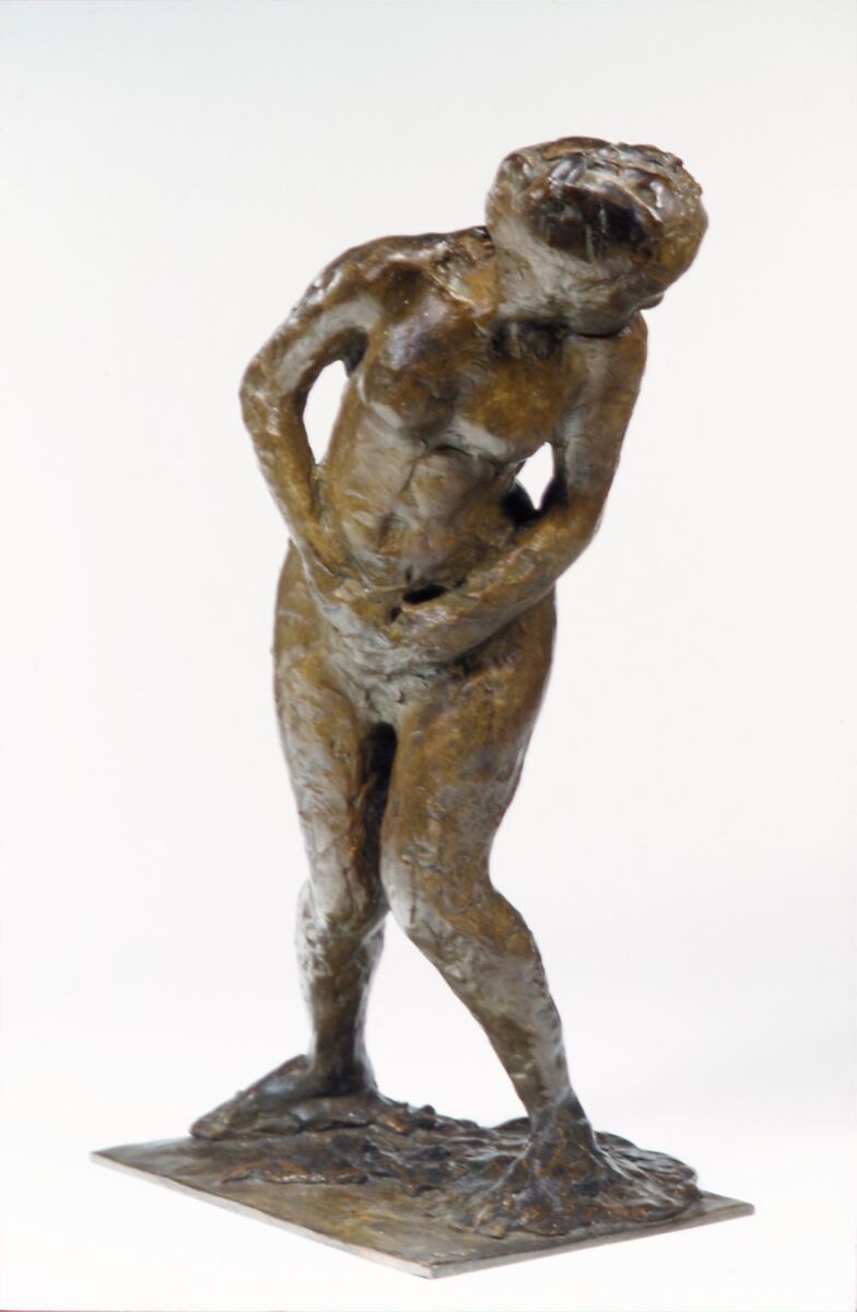 Woman Taken Unawares, Edgar Degas (French, Paris 1834–1917 Paris), Bronze, French