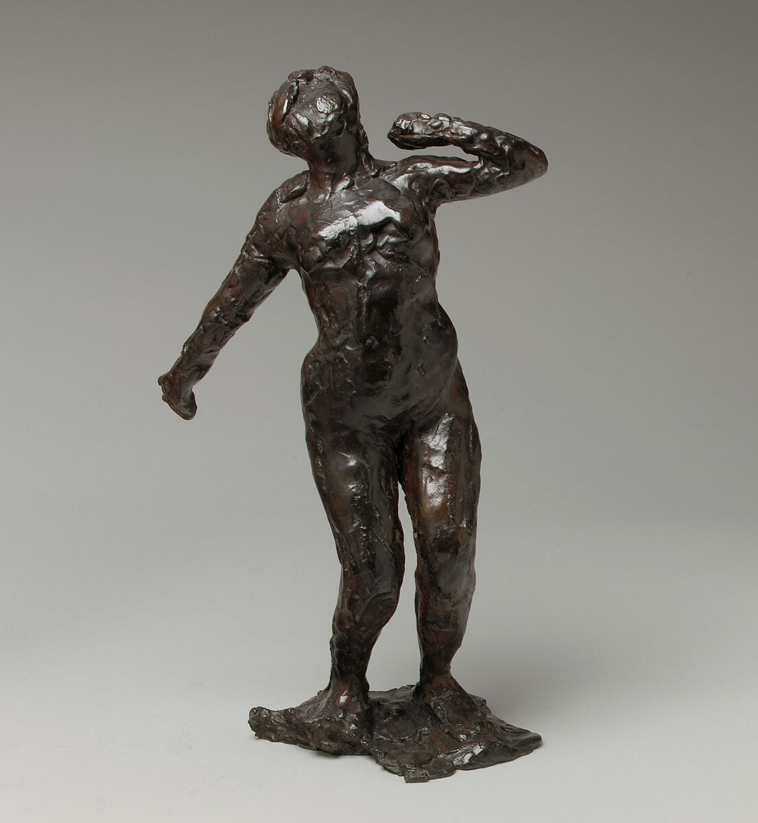 Woman Stretching, Edgar Degas (French, Paris 1834–1917 Paris), Bronze, French 