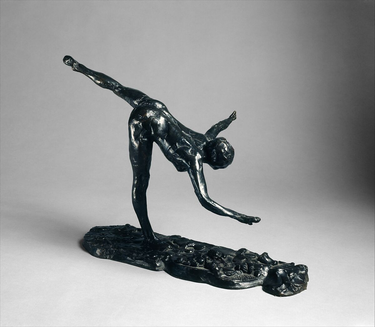 First Arabesque Penchée, Edgar Degas (French, Paris 1834–1917 Paris), Bronze, French 