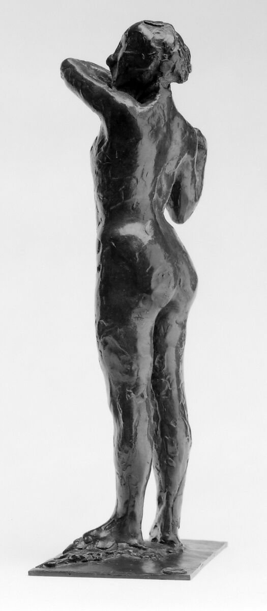 Dancer Adjusting the Shoulder Strap of Her Bodice, Edgar Degas (French, Paris 1834–1917 Paris), Bronze, French