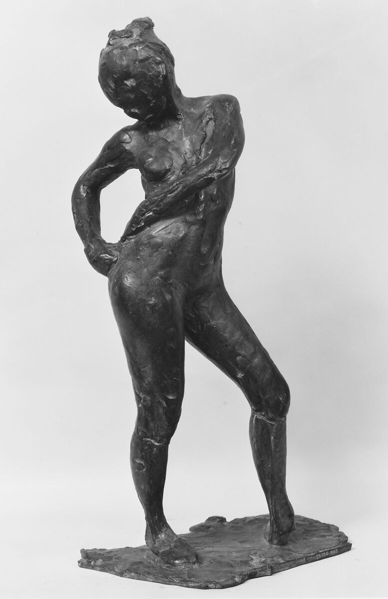 Dancer Fastening the String of Her Tights, Edgar Degas (French, Paris 1834–1917 Paris), Bronze, French