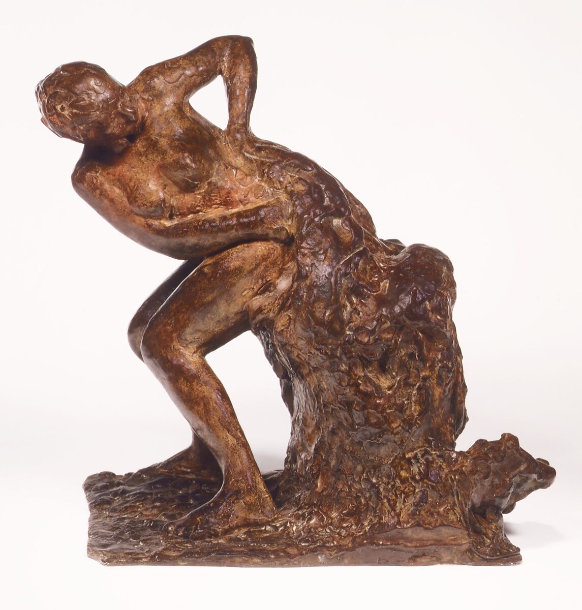 Woman Seated in Chair Wiping her Left Side, Edgar Degas (French, Paris 1834–1917 Paris), Bronze, French 