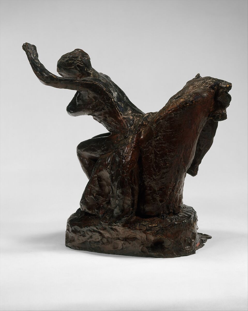 Woman Seated in Armchair Wiping Her Left Armpit, Edgar Degas (French, Paris 1834–1917 Paris), Bronze, French