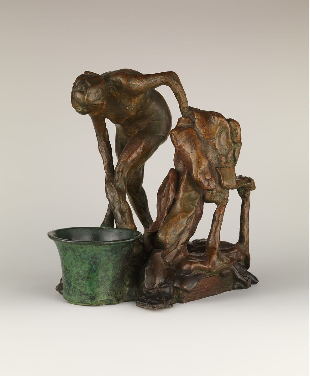 Woman Washing Her Left Leg (Second State), Edgar Degas (French, Paris 1834–1917 Paris), Bronze, French 
