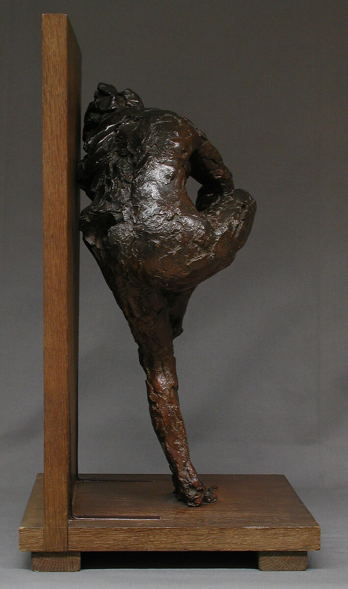 Dancer Putting on Her Stocking (First State), Edgar Degas (French, Paris 1834–1917 Paris), Bronze, French