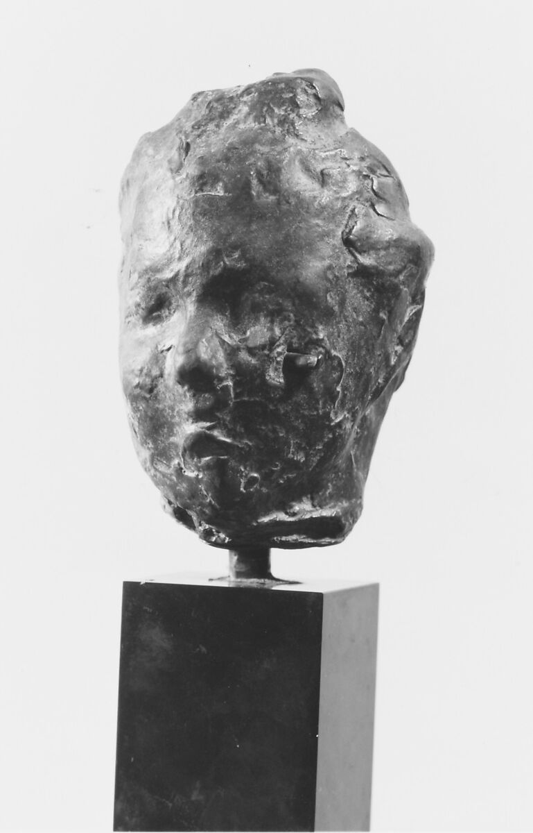 Study for a Portrait of Mathilde Salle, Edgar Degas (French, Paris 1834–1917 Paris), Bronze on black marble base, French 