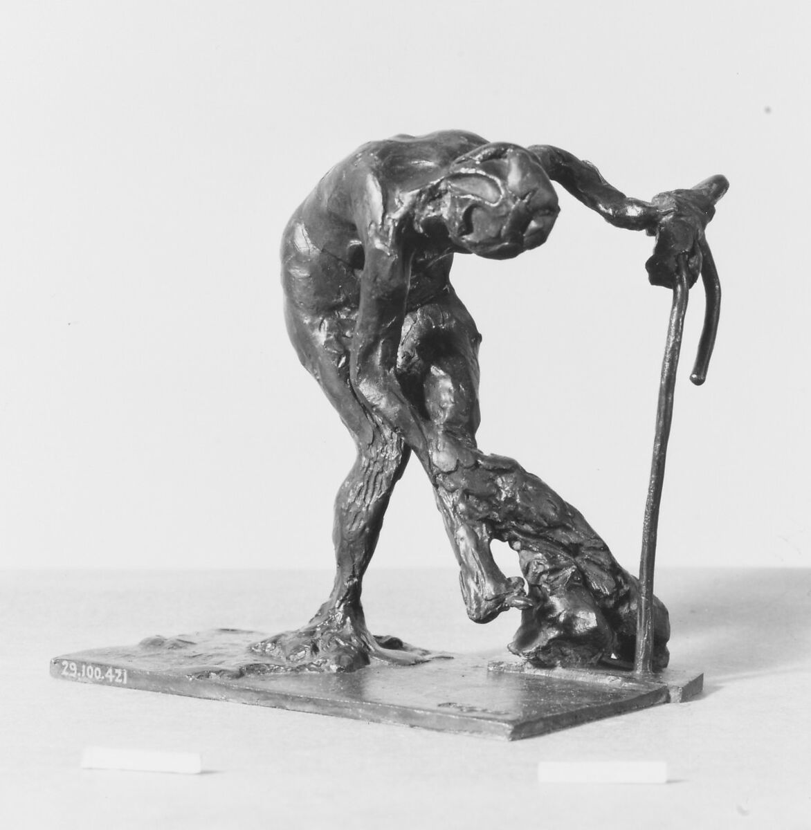 Woman Washing Her Left Leg (First State), Edgar Degas (French, Paris 1834–1917 Paris), Bronze, French 