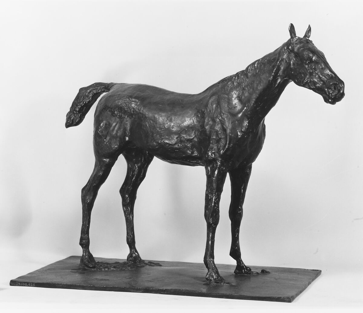 Horse Standing, Edgar Degas (French, Paris 1834–1917 Paris), Bronze, French 