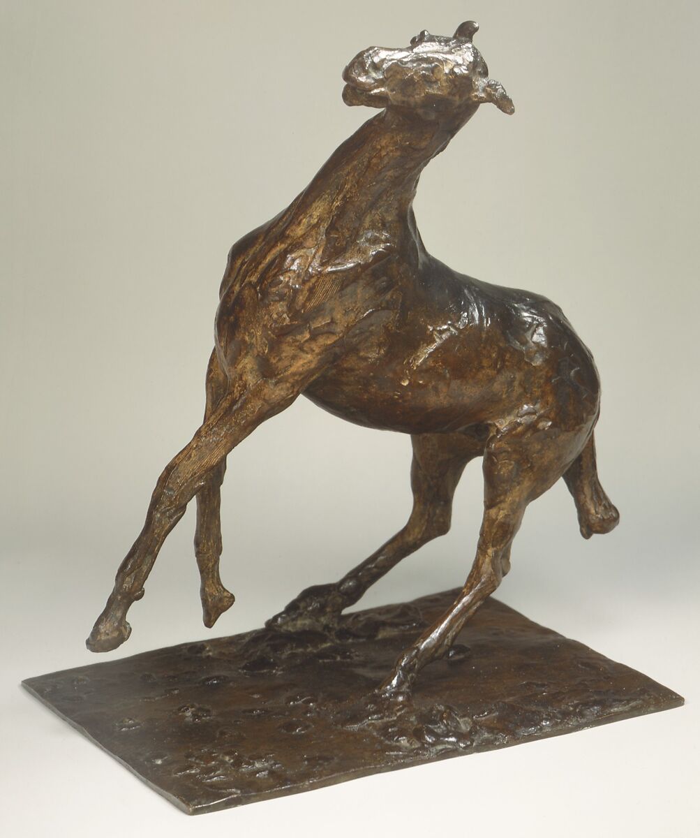 Rearing Horse, Edgar Degas (French, Paris 1834–1917 Paris), Bronze, French 