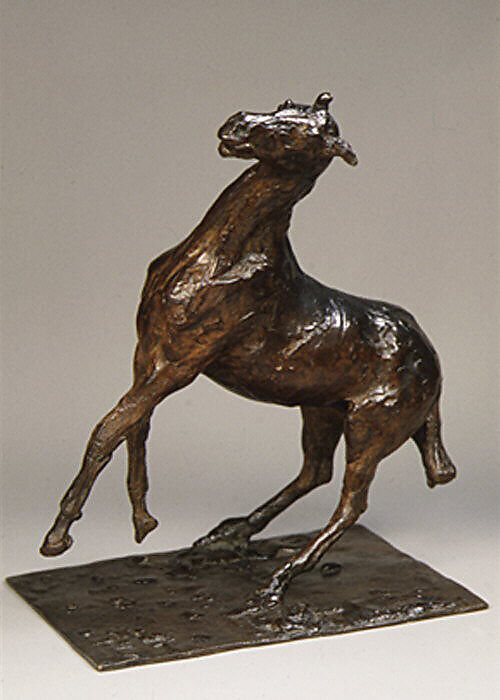 Rearing Horse, Edgar Degas (French, Paris 1834–1917 Paris), Bronze, French