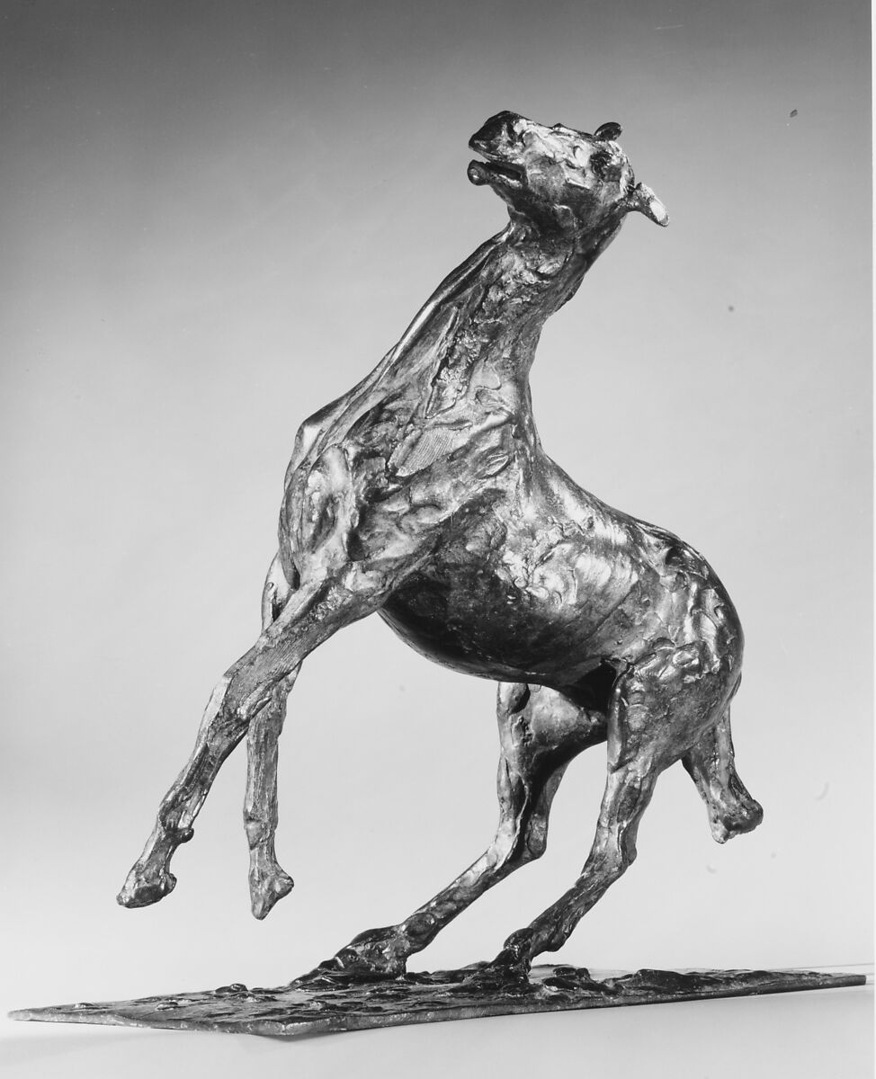 Rearing Horse, Edgar Degas (French, Paris 1834–1917 Paris), Bronze, French