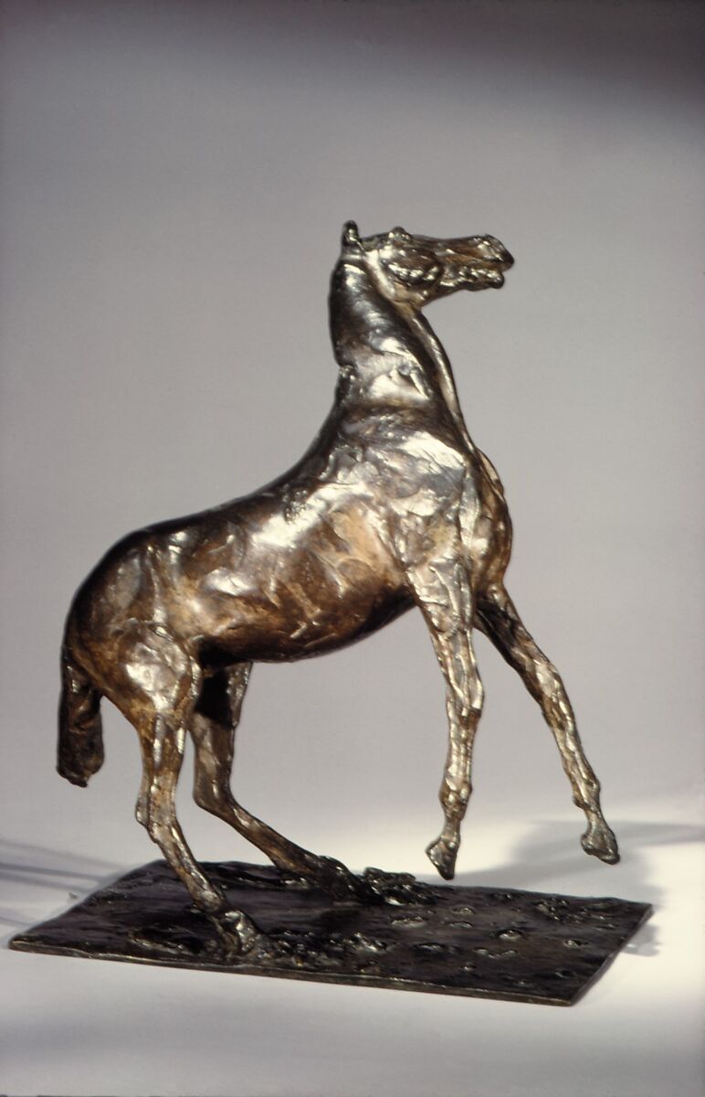 Rearing Horse, Edgar Degas (French, Paris 1834–1917 Paris), Bronze, French