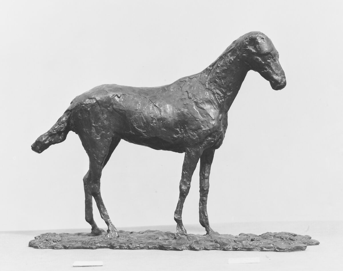 Study of a Mustang, Edgar Degas (French, Paris 1834–1917 Paris), Bronze, French 