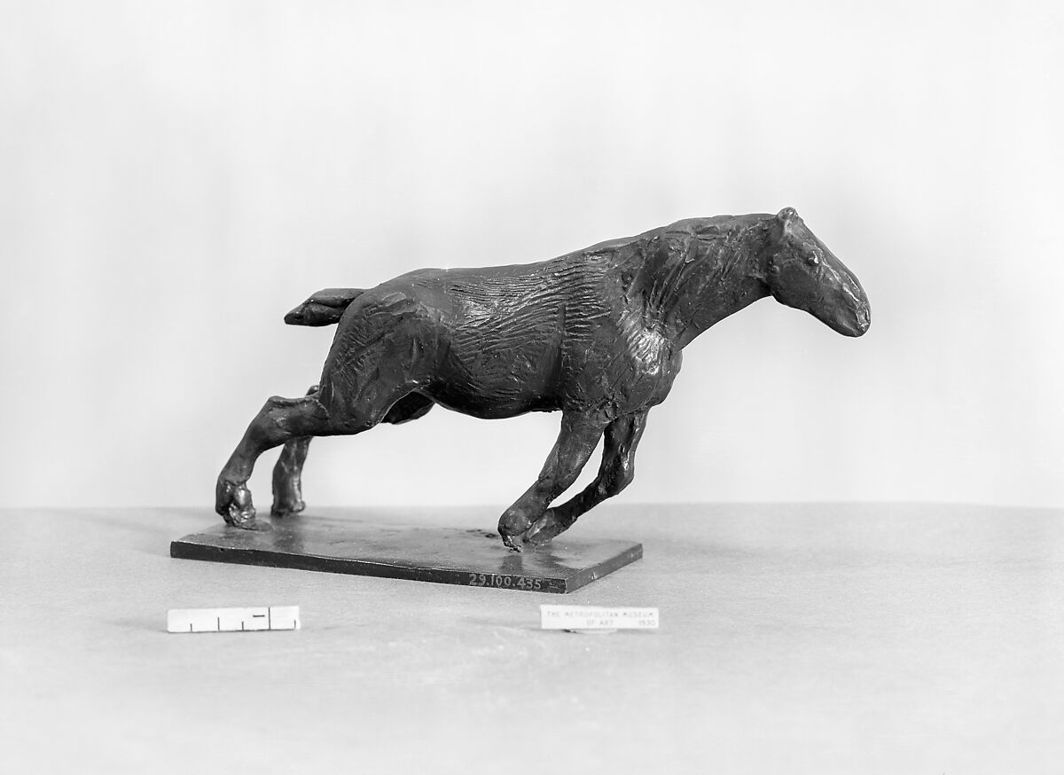 Draught Horse, Edgar Degas (French, Paris 1834–1917 Paris), Bronze, French 