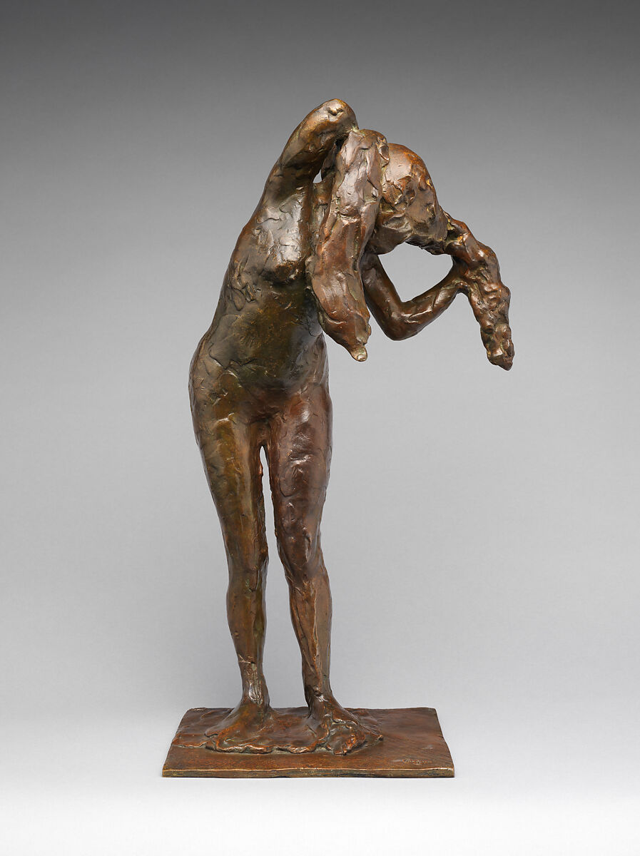Woman Arranging her Hair, Edgar Degas (French, Paris 1834–1917 Paris), Bronze, French 