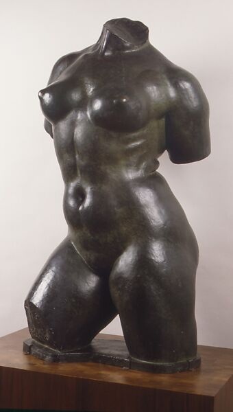 Torso of Chained Action, Aristide Maillol (French, Banyuls-sur-Mer 1861–1944 Perpignan), Bronze, green patina, French 