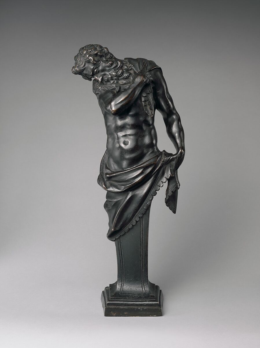 Male term figure, Said to be by Annibale Fontana (Italian, 1540–1587), Bronze, Italy or France 