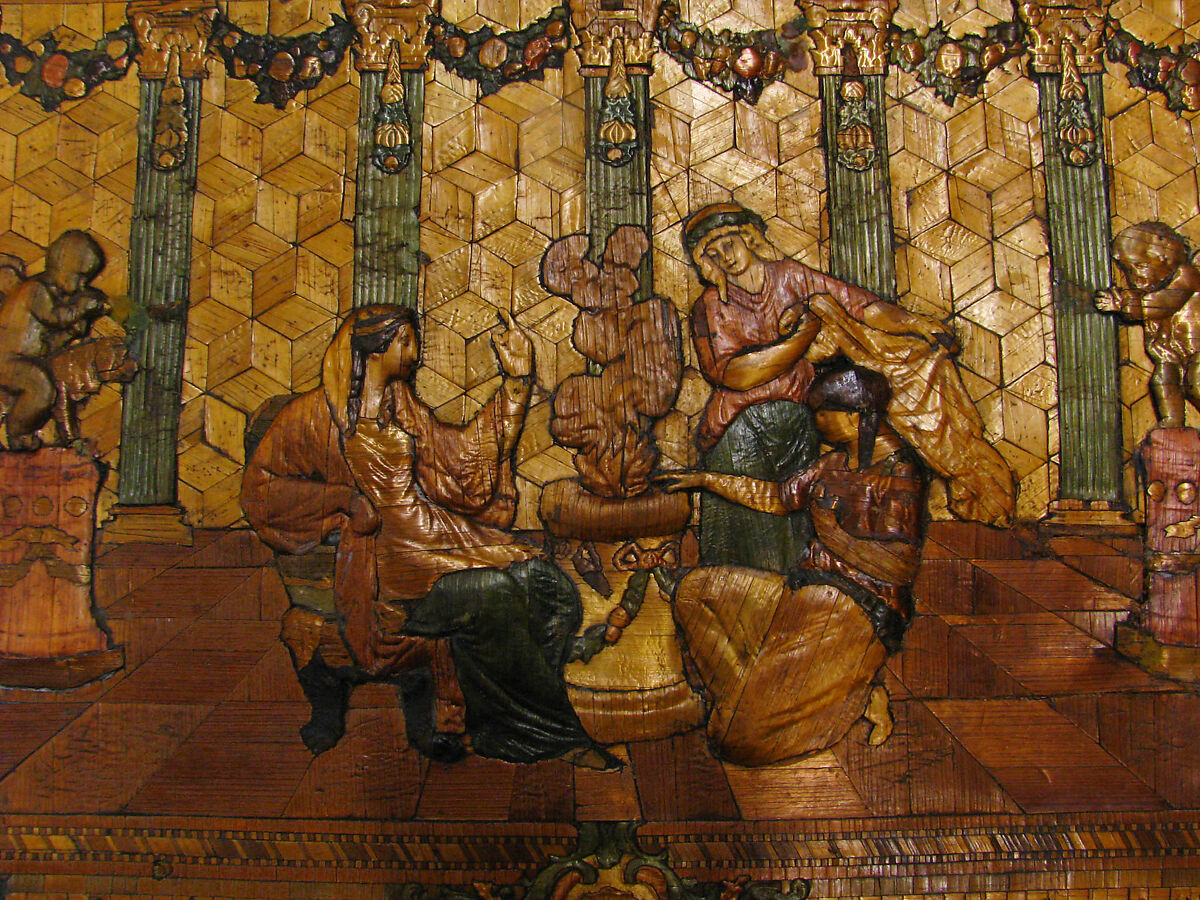 Toilet box, Profile head of Napoleon after an original by Jean-Pierre Droz (French, La Chaux-de-Fonds, Neuchâtel 1746–1823 Paris), Straw on wood, gilt bronze, French