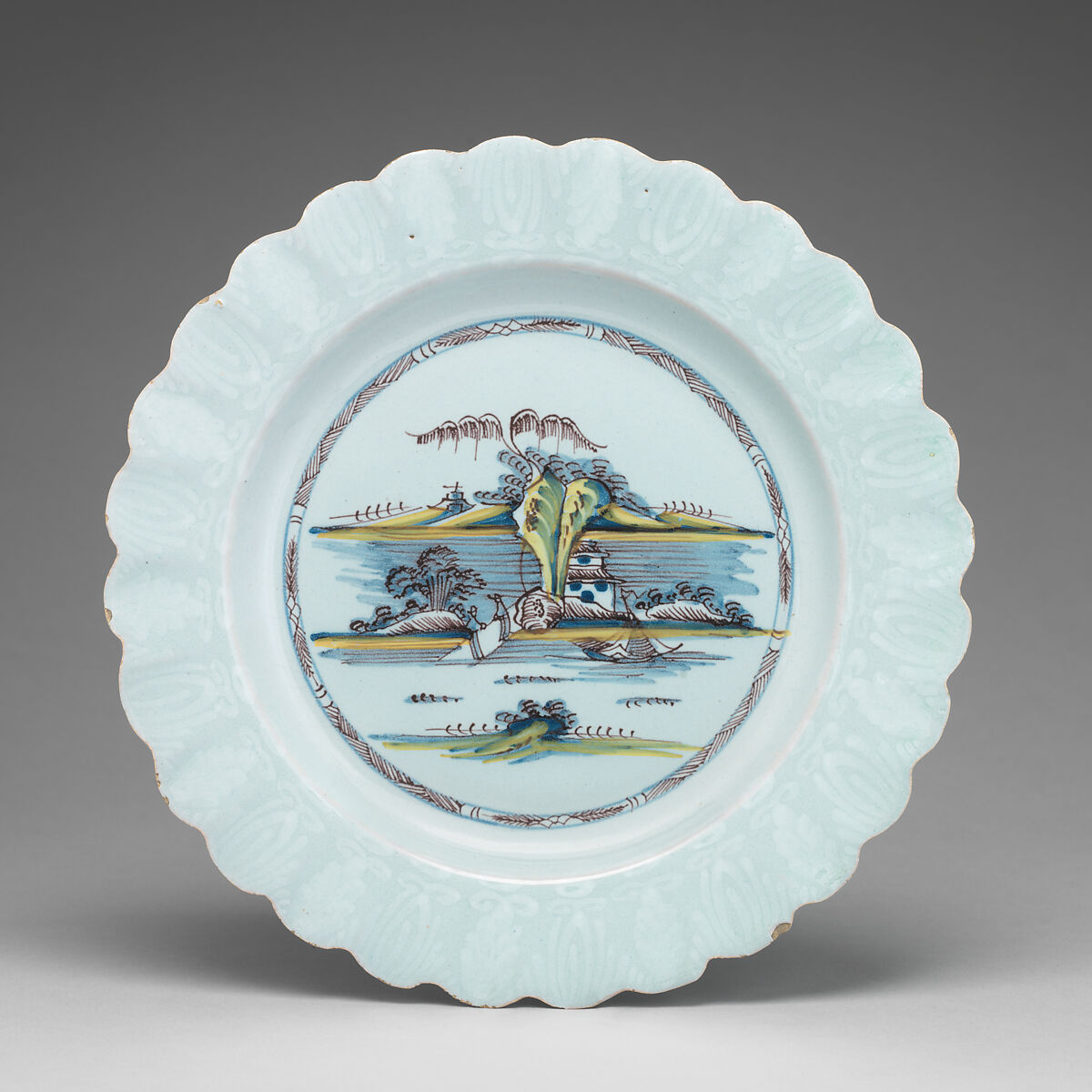 Plate, probably Joseph Flower, Tin-glazed earthenware, British, Bristol 