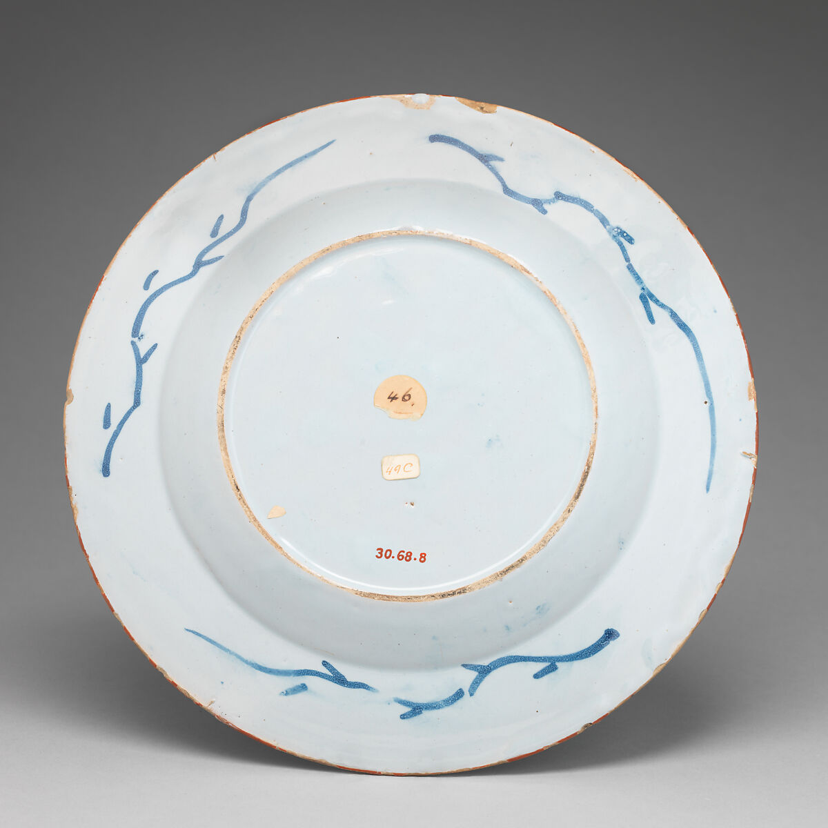 Plate, Joseph Flower, Tin-glazed earthenware, British, Bristol