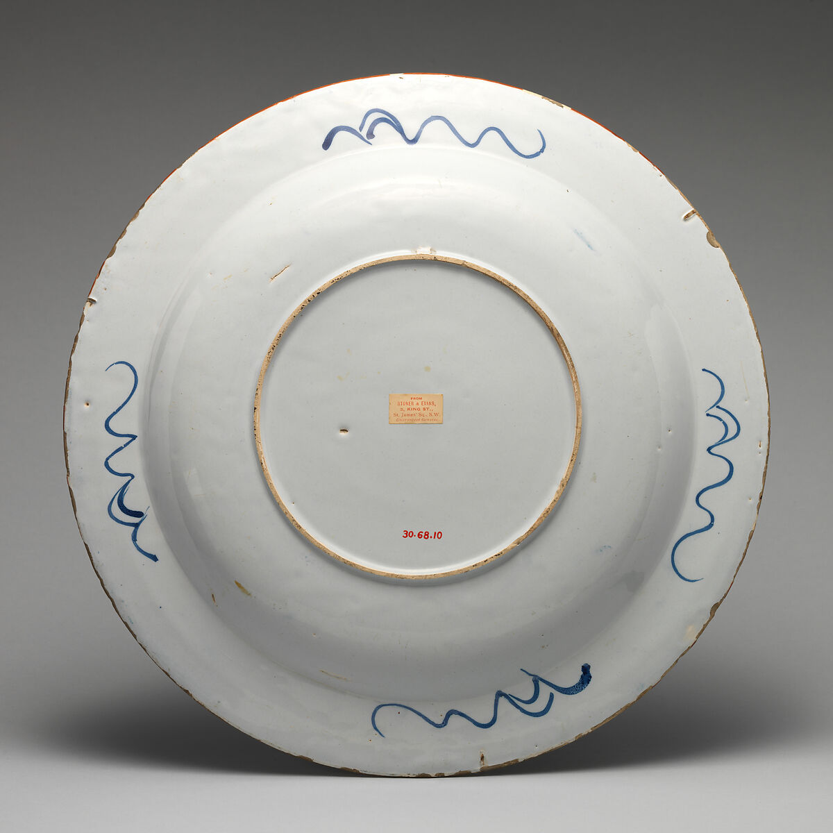 Dish with Capture of Portobello by Admiral Vernon, November 20–21, 1739, Tin-glazed earthenware, British, Bristol
