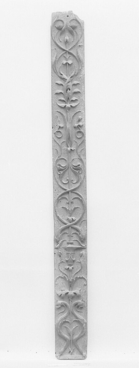 Pilaster, Carved walnut with traces of gilding, Italian 