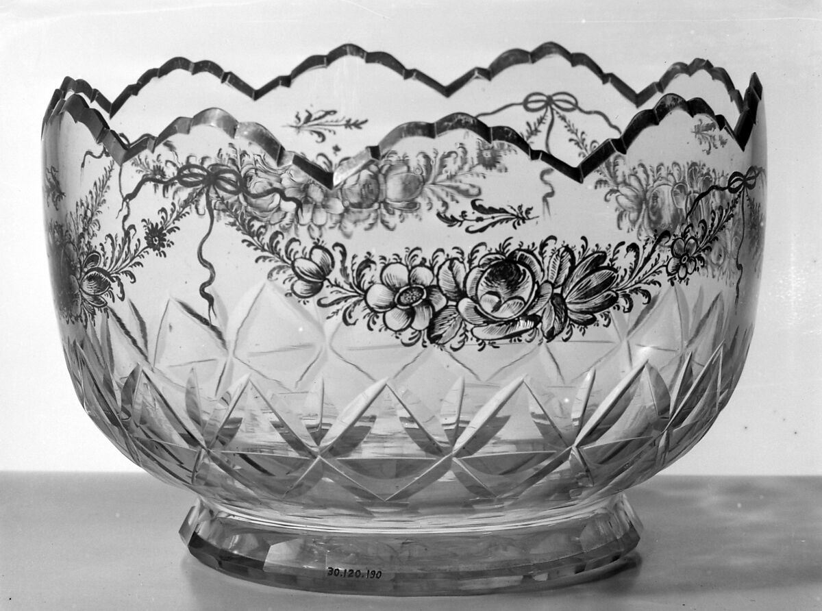 Bowl (one of a pair), Glass, Continental European 