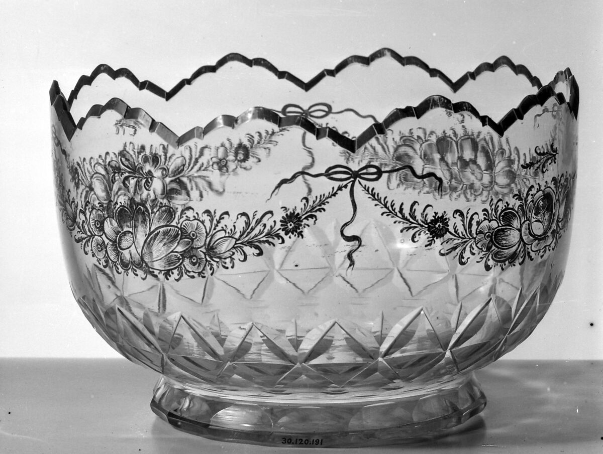 Bowl (one of a pair), Glass, Continental European 