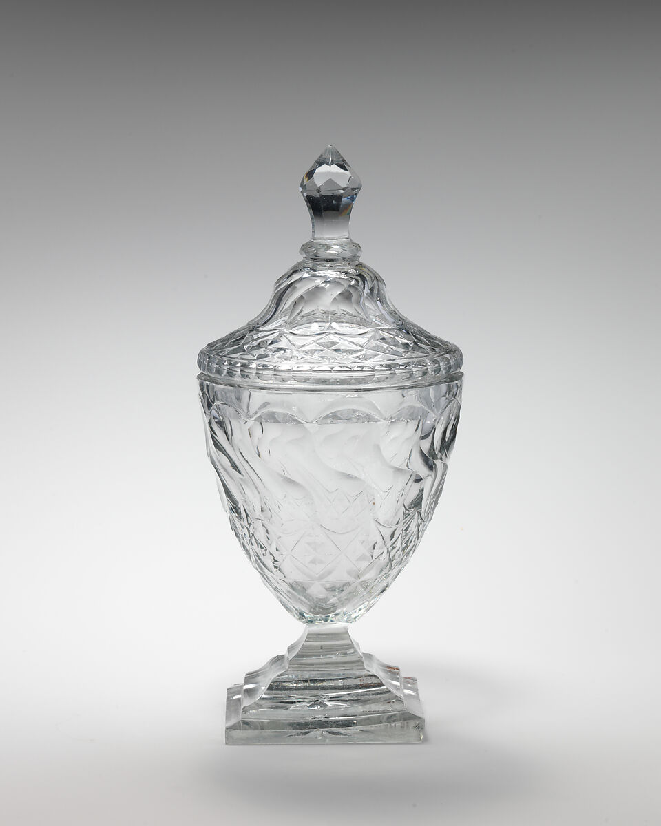 Urn with cover, Glass, probably Continental European 