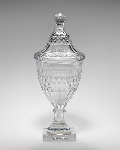 Urn with cover (one of a pair)