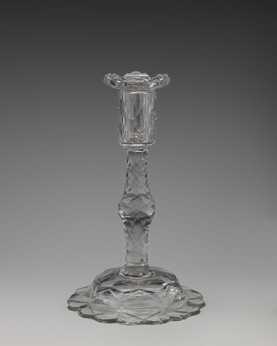 Candlestick, Glass, British 