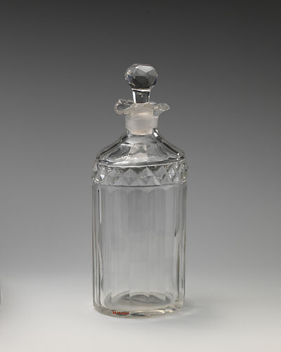 Liquor bottle with stopper (one of a pair)