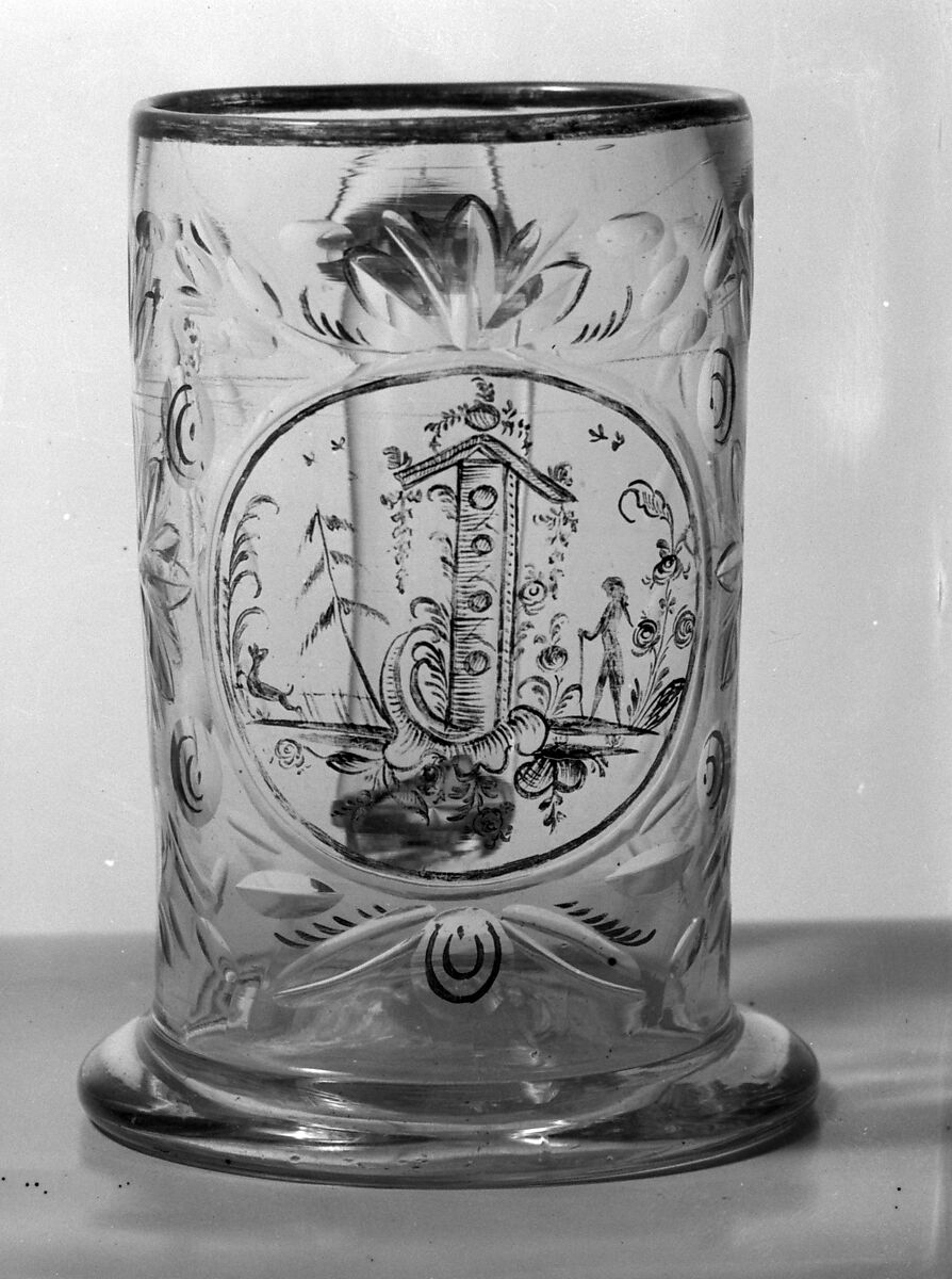 Mug, Glass, probably German
