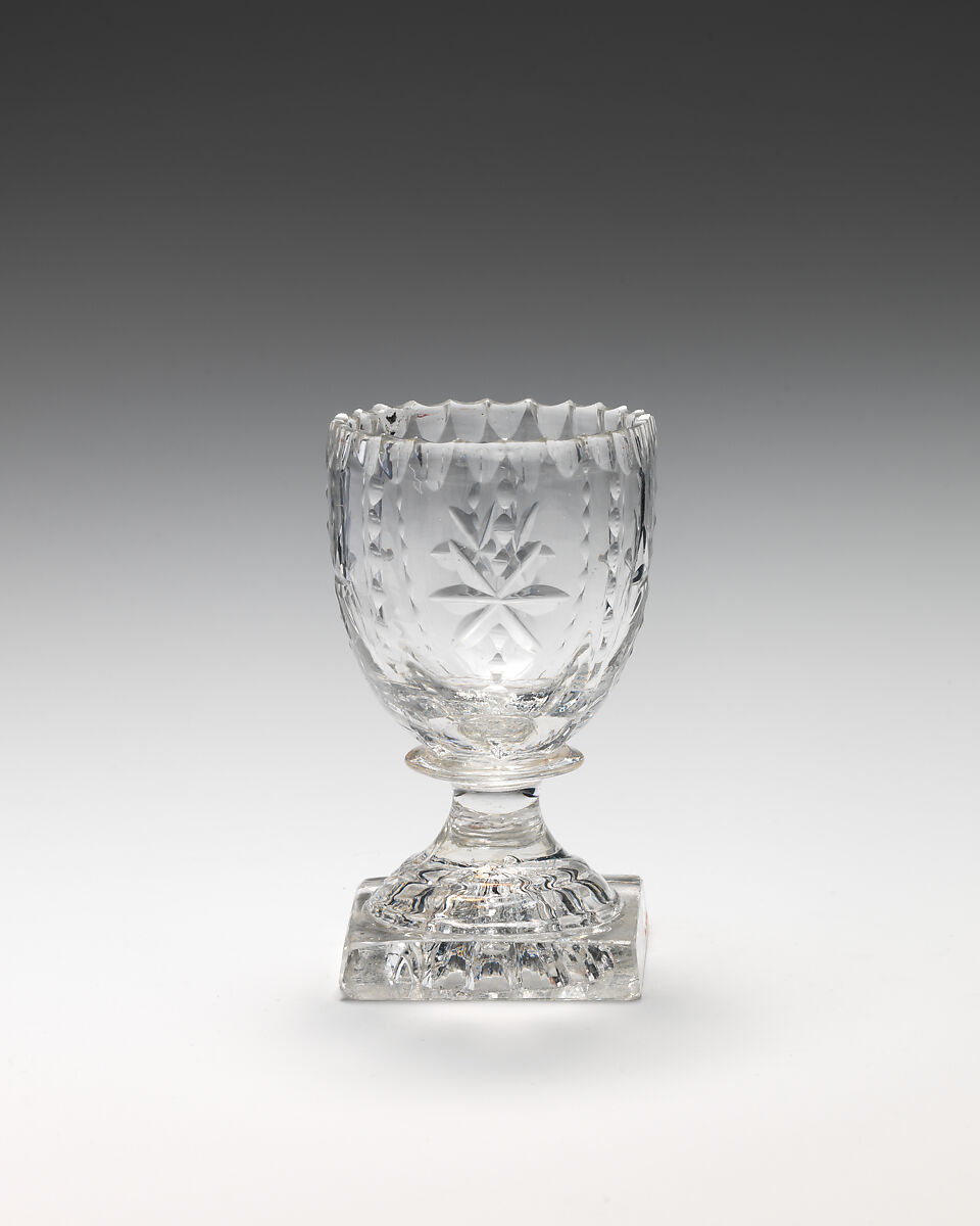 Pair of salts, Glass, British