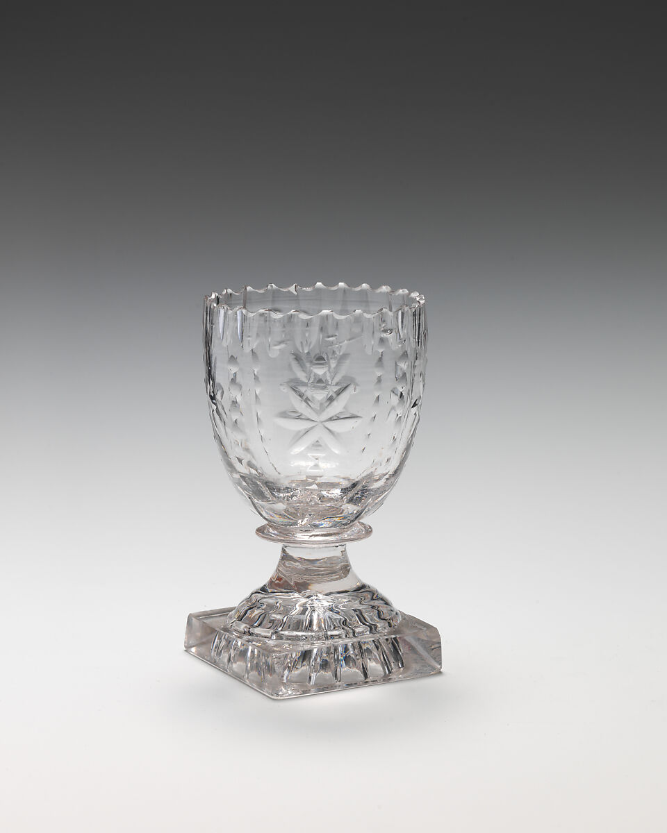 Pair of salts, Glass, British