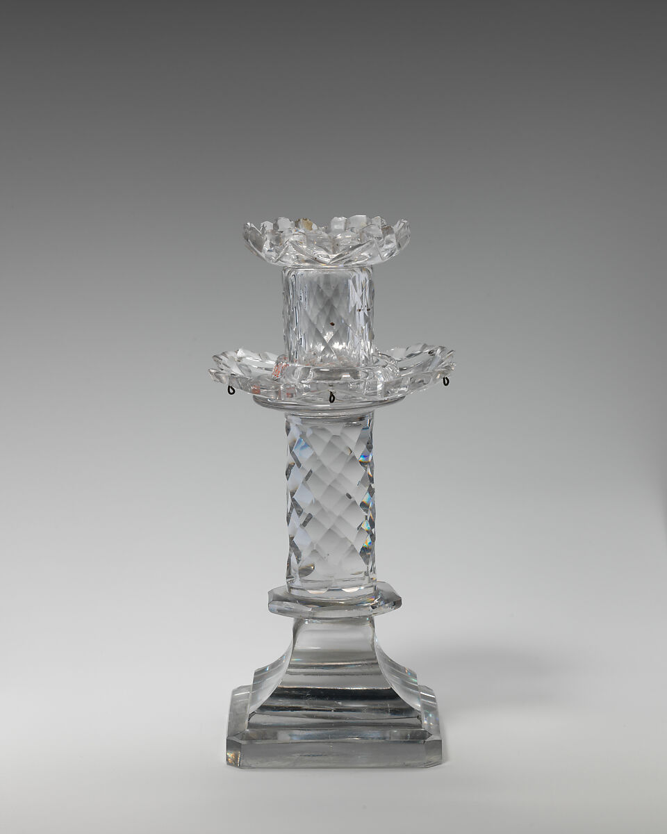 Candlestick, Glass, British or Irish 